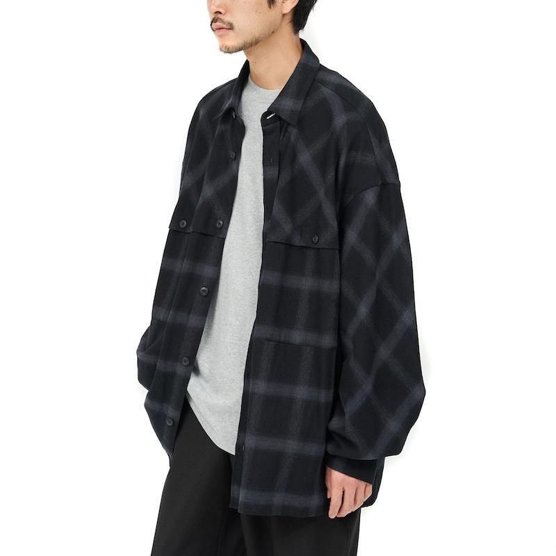 FreshService / FLANNEL CHECK OVER YOKE SHIRT - heritage web shop