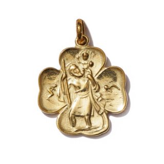 St.C Clover Necklace Brass
