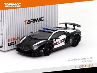 TARMAC WORKS 1/64 Lamborghini Aventador LP750-4 SV NFS Police