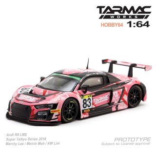 <img class='new_mark_img1' src='https://img.shop-pro.jp/img/new/icons29.gif' style='border:none;display:inline;margin:0px;padding:0px;width:auto;' />Tarmac Works 1/64 HOBBY64 - Audi R8 LMS Super Taikyu Series 2018 No83 AAPE Tarmac Works