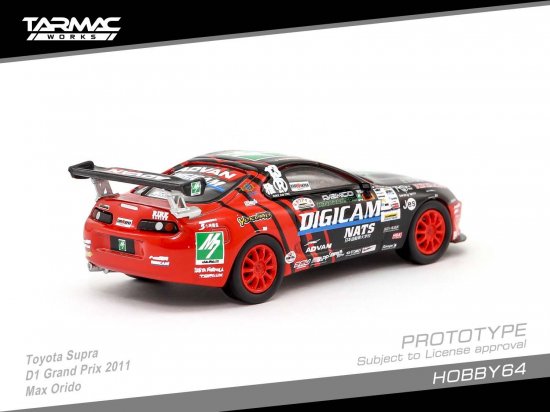 TARMAC WORKS 1/64 HOBBY64 Model Car - Toyota Supra D1 Grand Prix 2011 Max  Orido - ミニカー専門店 RideON ライドオン