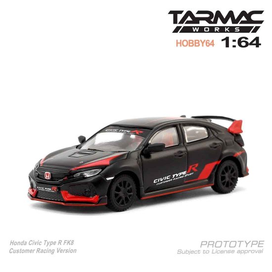 TARMAC WORKS 1/64 Honda Civic Type R FK8 Customer Racing Study - ミニカー専門店  RideON ライドオン