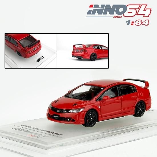 INNO64 1/64 HONDA シビック FD2 無限 RR レッド - ミニカー専門店 RideON