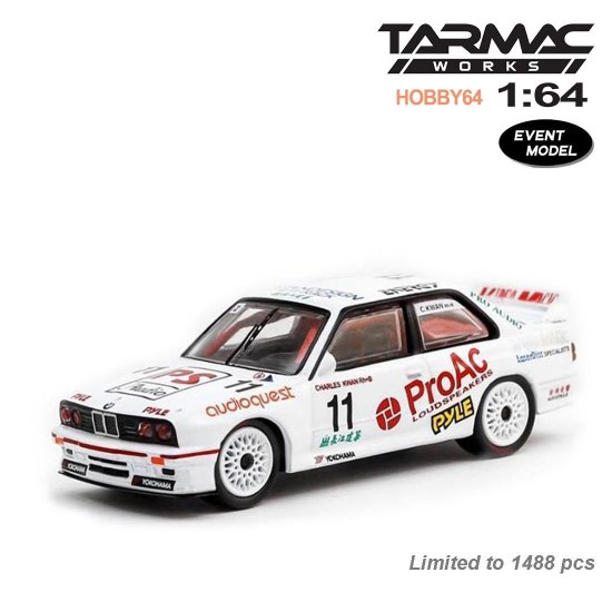 TARMAC WORKS 1/64 BMW M3 E30 Macau Guia Race 1993 Winner Charles