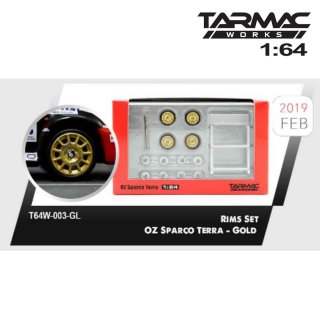 2ͽ Tarmac Works 1/64 RIMIS SET OZ Sparco Terra Gold