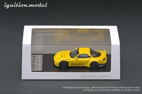 ignition model 1/64 Rocket Bunny RX-7 (FD3S) Yellow - Tarmac Works