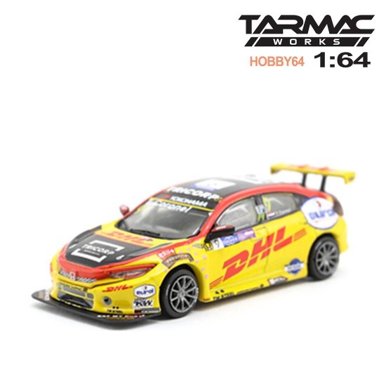 TARMAC WORKS 1/64 Honda Civic Type R TCR WTCR Race of Macau 2018 Tom  Coronel - ミニカー専門店 RideON ライドオン