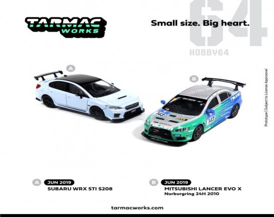 TARMAC WORKS 1/64 Subaru WRX STI S208 Cool Grey Khaki - ミニカー