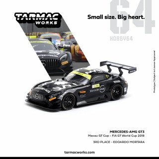 Tarmac Works 1/64 Mercedes-AMG GT3Macau GT Cup - FIA GT  World Cup 2018 #01 3rd