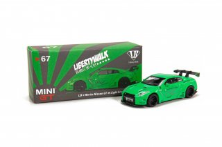 10ͽ MINI GT 1/64 LBWORKS Nissan GT-R R35 ףꥢ Light Green եԥ LHDʺϥɥ