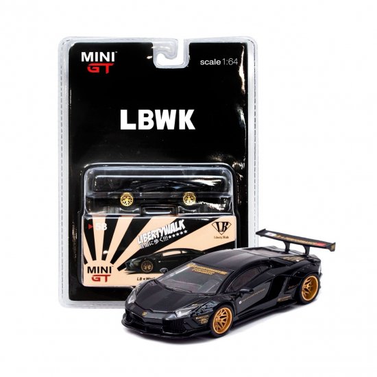 MINI GT LBWK 1/64 LB WORKS アヴェンタドール ブラック×ゴールド
