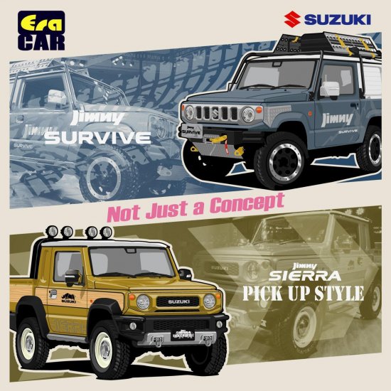 Era CAR 1/64 SUZUKI JIMNY Survive ブルー －ミニカー専門店 RideON