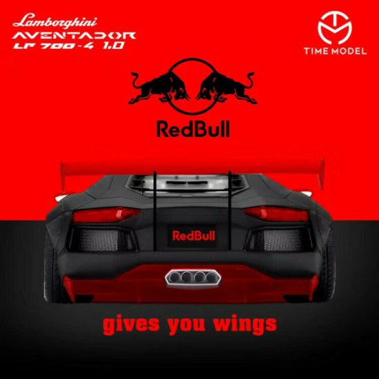 TIME MODEL 1/64 Lamborghini Aventador LP700-4 2.0 Redbull Red Black- ミニカー専門店  RideON