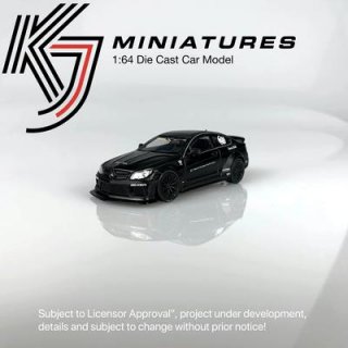 10ͽ KJ Miniatures 1/64 LBWK Mercedes-Benz C63 Coupe Mat Black