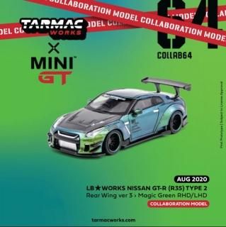 <img class='new_mark_img1' src='https://img.shop-pro.jp/img/new/icons1.gif' style='border:none;display:inline;margin:0px;padding:0px;width:auto;' />10ͽ TARMAC WORKSMINI GT 1/64 LB WORKS Nissan GT-R(R35)Type2 ver3 ޥå꡼ ϥɥRHD)