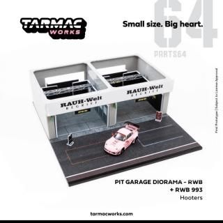 Tarmac Works 1/64 PIT GARAGE DIORAMA RWB 993 Hooters