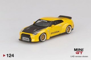 <img class='new_mark_img1' src='https://img.shop-pro.jp/img/new/icons59.gif' style='border:none;display:inline;margin:0px;padding:0px;width:auto;' />MINI GT 1/64 Pandem Nissan GT-R R35 Duck Tail Metallic Yellow 124Ⅼ 左ハンドル
