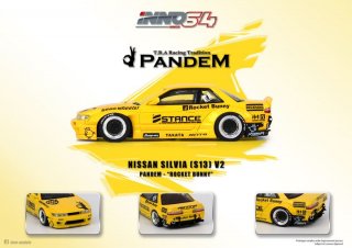 INNO 1/64 NISSAN SILVIA S13 PANDEM ROCKET BUNNY V2 Yellow
