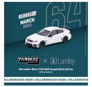 4ʹͽTarmac WorksLamley 1/64 Mercedes-Benz C63 AMG Coupe Black Series White Metallic
