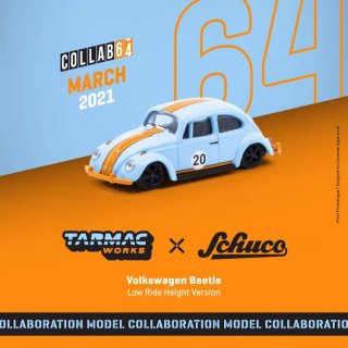 Tarmac Works  schuco 1/64 Volkswagen Beetle Blue/Orange Low Ride Height