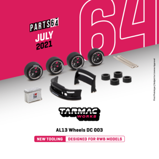 Tarmac Works 1/64 AL13 Wheels DC 003 - Designed for RWB Models Chrome / Gun metal kits ̤ȯ