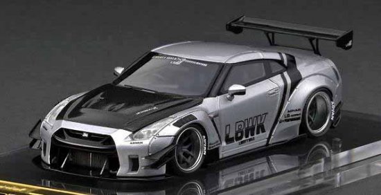 ignition model 1/64 LB-WORKS Nissan GT-R R35 type 2 Silver - ミニカー専門店 RideON