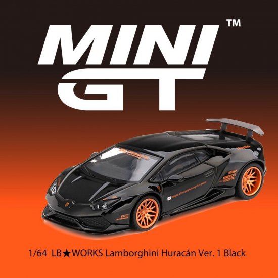MINI GT 1/64 LB WORKS LAMBORGHINI HURACAN Ver. 1 Black LBWK- ミニカー専門店 RideON
