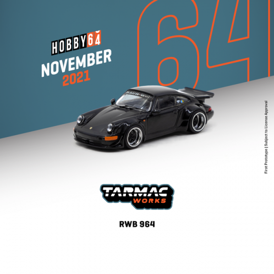 TARMAC WORKS 1/64 RWB 964 Black ミニカー専門店 RideON ライドオン