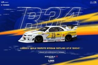 VO-015】INNO 1/64 日産 スカイライン LBWK (ER34) ミッドナイト