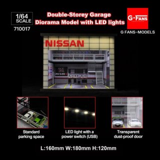 9ʹͽ G.FANS 1/64 Nissan Double - Storey 졼 LED饤դ 
