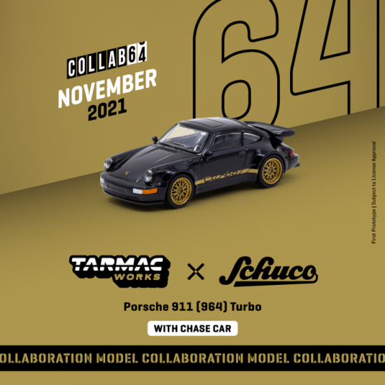 TARMAC WORKS 1/64 Porsche 911 (964) Turbo Black- ミニカー専門店 ...