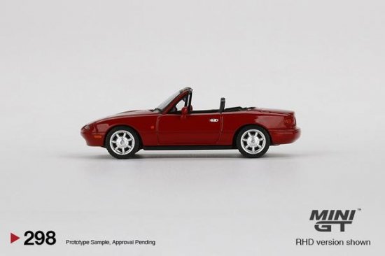 MINI GT 1/64 Eunos Roadster Classic Red 298 右ハンドル（RHD