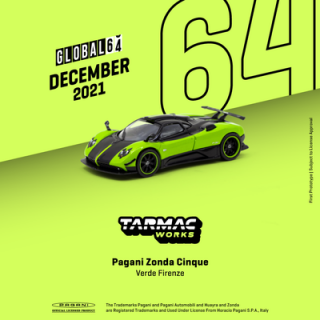 2ʹͽ Tarmac Works 1/64 Pagani Zonda Cinque Verde Firenze