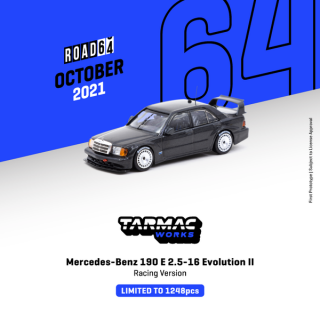 2ʹͽ Tarmac Works 1/64 Mercedes-Benz 190 E 2.5-16 Evolution II Racing Version Black Metallic