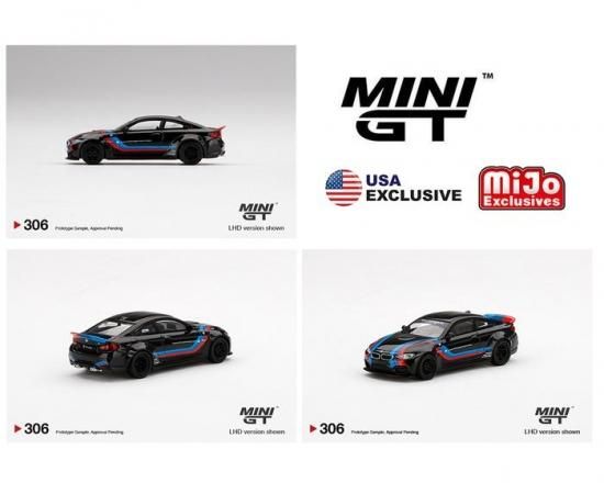 ミニカー MiNiGT LBworks BMW M4 W/M stripe MINI GT 1/64 LB-WORKS BMW M4 Black W/M Stripe- ミニカー専門