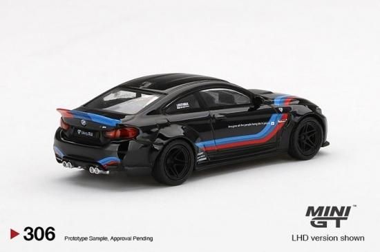 ミニカー MiNiGT LBworks BMW M4 W/M stripe 1/64スケール MINI GT「LB-WORKS BMW M4 