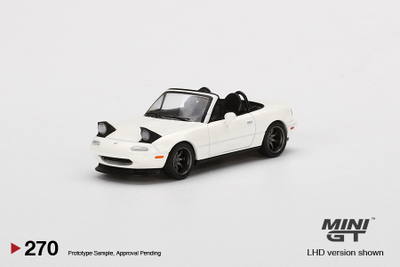 MINI GT 1/64 Mazda Miata MX-5 (NA) Tuned Version Classic White