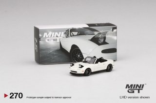 MINI GT 1/64 Mazda Miata MX-5 (NA) Tuned Version Classic White Fred's Garage Ѹ 270L