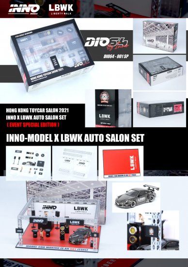 INNO 1/64 LBWK Auto Salon Diorama 997 Chrome リバティウォーク 