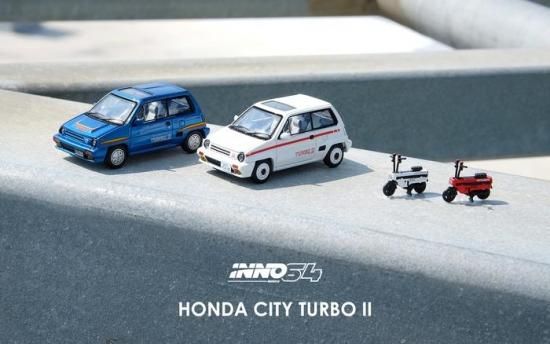 INNO 1/64 HONDA CITY TURBO II Blue With White MOTOCOMPO INNO 1/64 HONDA CITY TURBO II Blue With White MOTOCOMPO