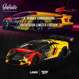 <img class='new_mark_img1' src='https://img.shop-pro.jp/img/new/icons12.gif' style='border:none;display:inline;margin:0px;padding:0px;width:auto;' />MINI GT 1/64 LB-Silhouette WORKS Lamborghini Aventador Infinite Motorsports LBWKブリスター仕様