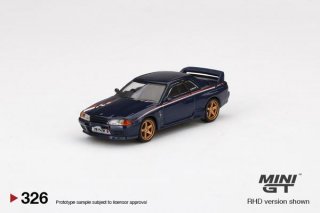 MINI GT 1/64 Nissan Skyline GT-R (R32) Nismo S-Tune Dark Blue ϥɥ (RHD) 326R