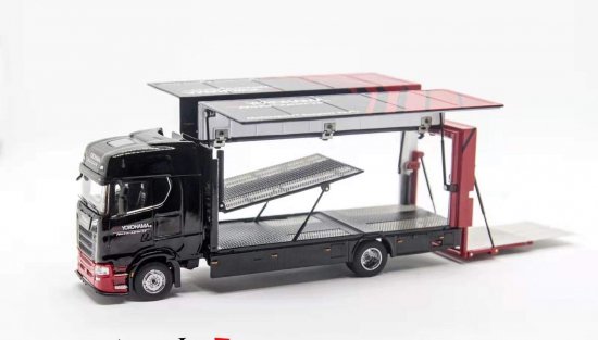 GCD 1/64 Scania S730 Enclosed Double Deck Gull Wing Tow Truck ADVAN-  ミニカー専門店 RideON