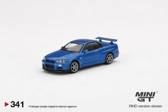 MINI GT 1/64 Nissan Skyline GT-R (R34) V-Spec II ベイサイドブルー 