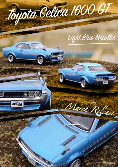 INNO 1/64 Toyota Celica (TA22) 1600 Light Blue Metallic W/ Fender Flares  Wheel Arches トヨタ セリカ - ミニカー専門店 RideON ライドオン