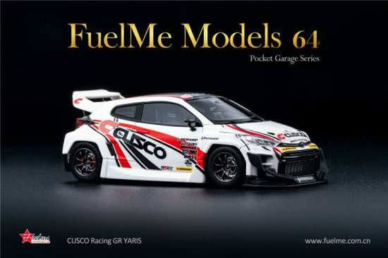Fuelme Models 1/64 Toyota GR Yaris Cusco Racing white - ミニカー 
