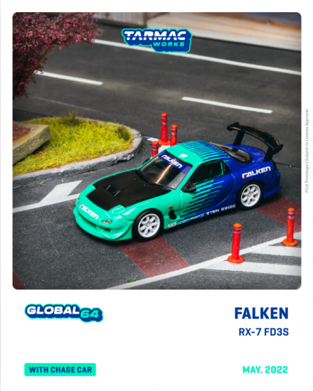 TARMAC WORKS 1/64 FALKEN RX-7 FD3S ファルケン- ミニカー専門店 RideON ライドオン 6150円