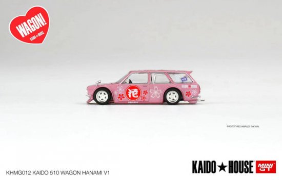 KAIDO☆HOUSE x MiniGT 1/64 Datsun KAIDO 510 Wagon 花見 V1 ピンク 