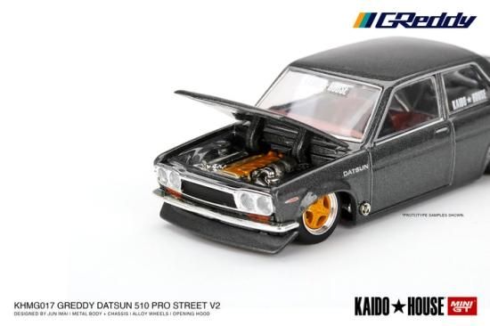 KAIDO☆HOUSE x MiniGT 1/64 Datsun KAIDO 510 Pro Street GREDDY - ミニカー専門店  RideON