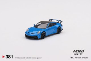 <img class='new_mark_img1' src='https://img.shop-pro.jp/img/new/icons12.gif' style='border:none;display:inline;margin:0px;padding:0px;width:auto;' />MINI GT 1/64 Porsche 911(992) GT3 Shark Blue シャークブルー 381L 左ハンドル